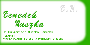 benedek muszka business card